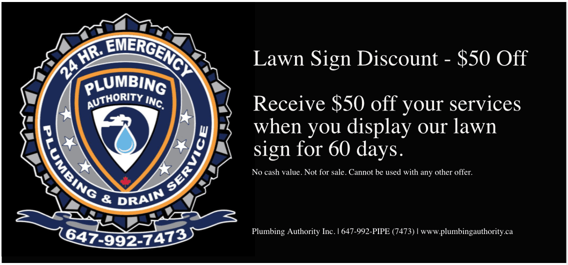 $50 off your services when you display our lawn sign for 60 days!