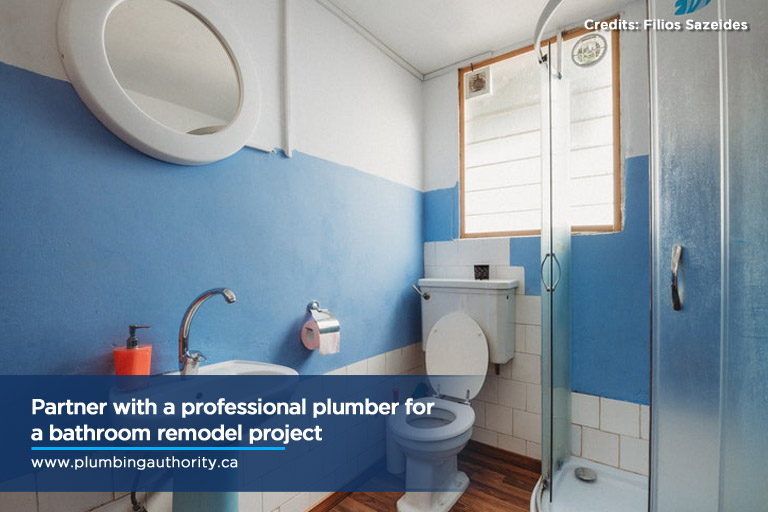 Partner with a professional plumber for a bathroom remodel project