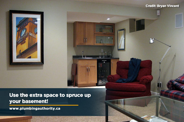 Use the extra space to spruce up your basement!