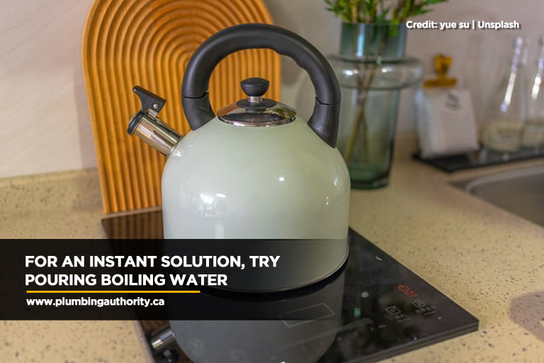 For an instant solution, try pouring boiling water
