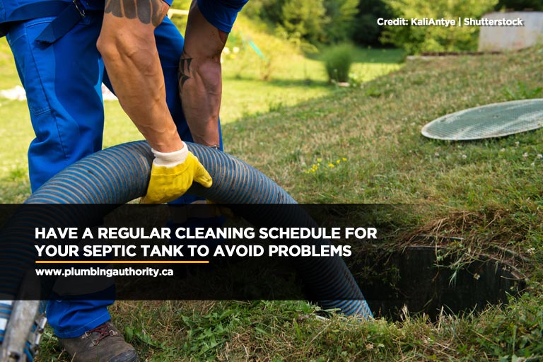 Have a regular cleaning schedule for your septic tank to avoid problems