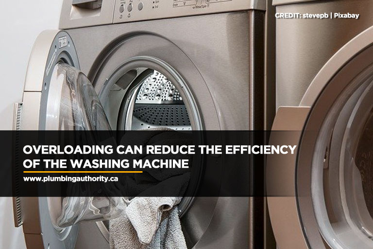 Overloading can reduce the efficiency of the washing machine
