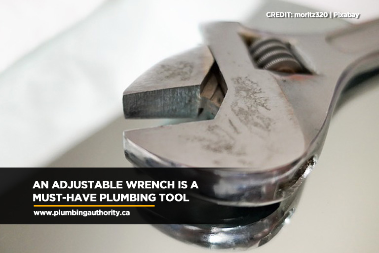 An adjustable wrench is a must-have plumbing tool