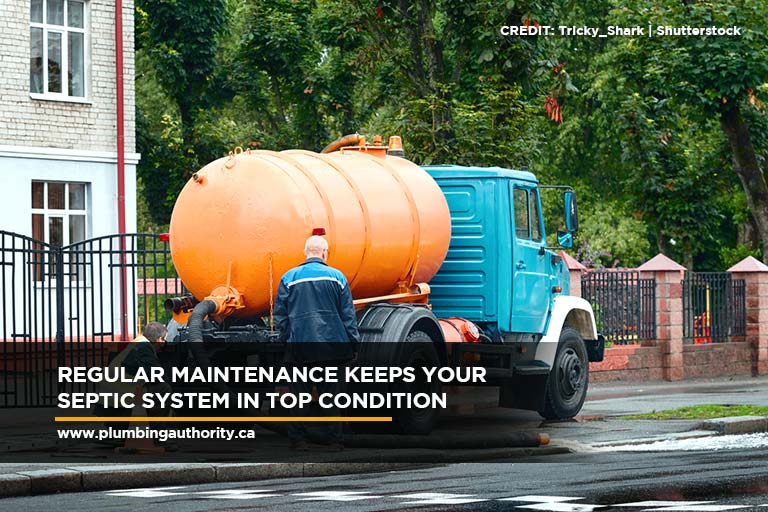 Regular maintenance keeps your septic system in top condition