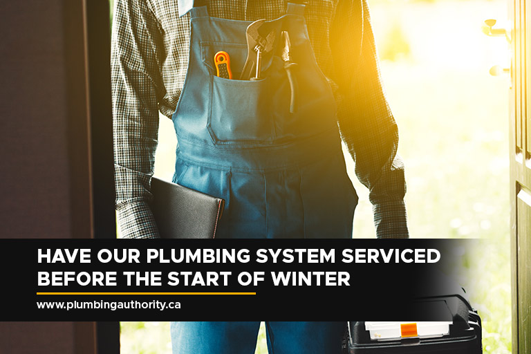 Have our plumbing system serviced before the start of winter