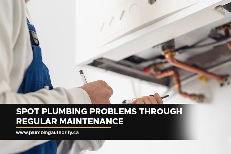 Spot plumbing problems through regular maintenance