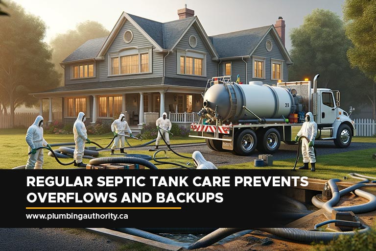 Regular septic tank care prevents overflows and backups