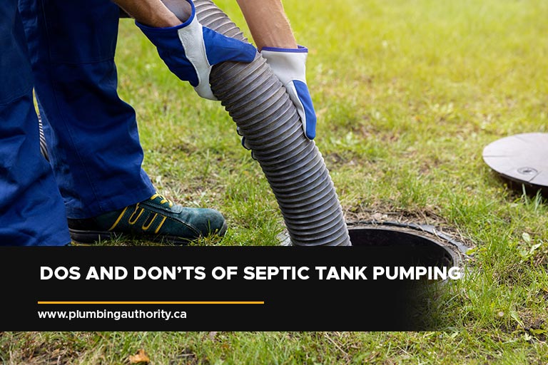 Dos and Don’ts of Septic Tank Pumping