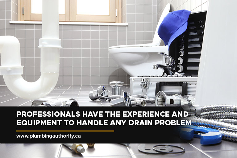 Professionals have the experience and equipment to handle any drain problem